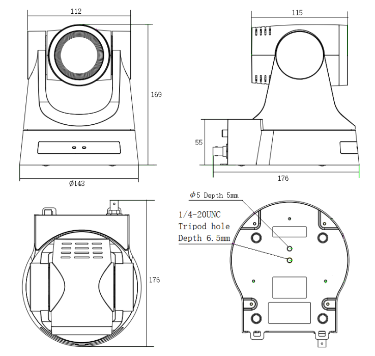 尺寸图(单位：mm)