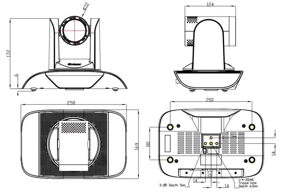 尺寸图(单位：mm)